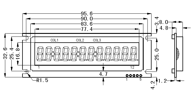 SMS1208F��ʽҺ��ģ�K(LCM)��ʾ��DƬ